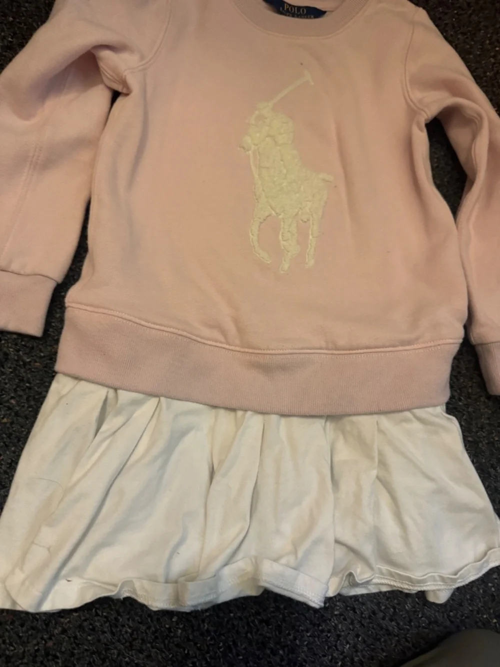 Ralph Lauren Light Pink Polo Pony Sweatshirt dress size 6 girls kids